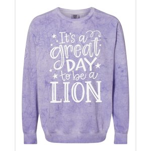 Lions School Sports Fan Team Spirit Mascot Gift Great Day Colorblast Crewneck Sweatshirt