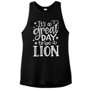 Lions School Sports Fan Team Spirit Mascot Gift Great Day Ladies PosiCharge Tri-Blend Wicking Tank