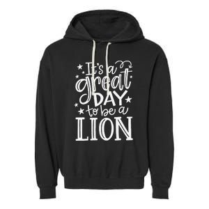 Lions School Sports Fan Team Spirit Mascot Gift Great Day Garment-Dyed Fleece Hoodie