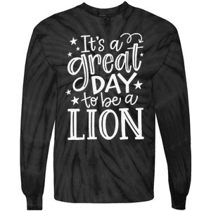 Lions School Sports Fan Team Spirit Mascot Gift Great Day Tie-Dye Long Sleeve Shirt