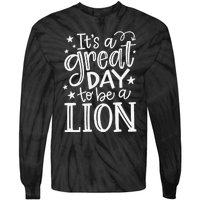 Lions School Sports Fan Team Spirit Mascot Gift Great Day Tie-Dye Long Sleeve Shirt