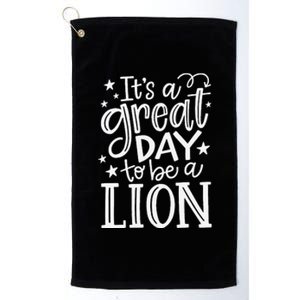 Lions School Sports Fan Team Spirit Mascot Gift Great Day Platinum Collection Golf Towel