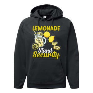 Lemonade Stand Security Fun Lemon Juice And Fruit Business Performance Fleece Hoodie