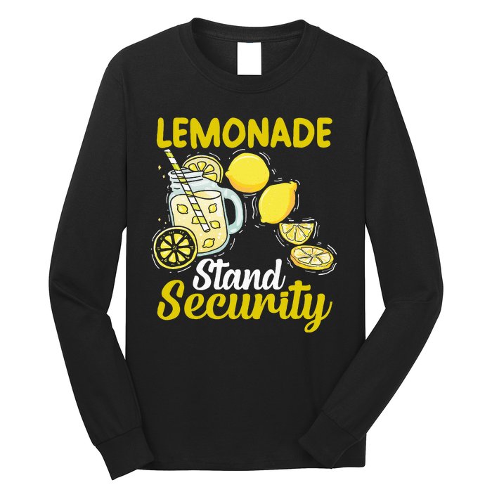 Lemonade Stand Security Fun Lemon Juice And Fruit Business Long Sleeve Shirt