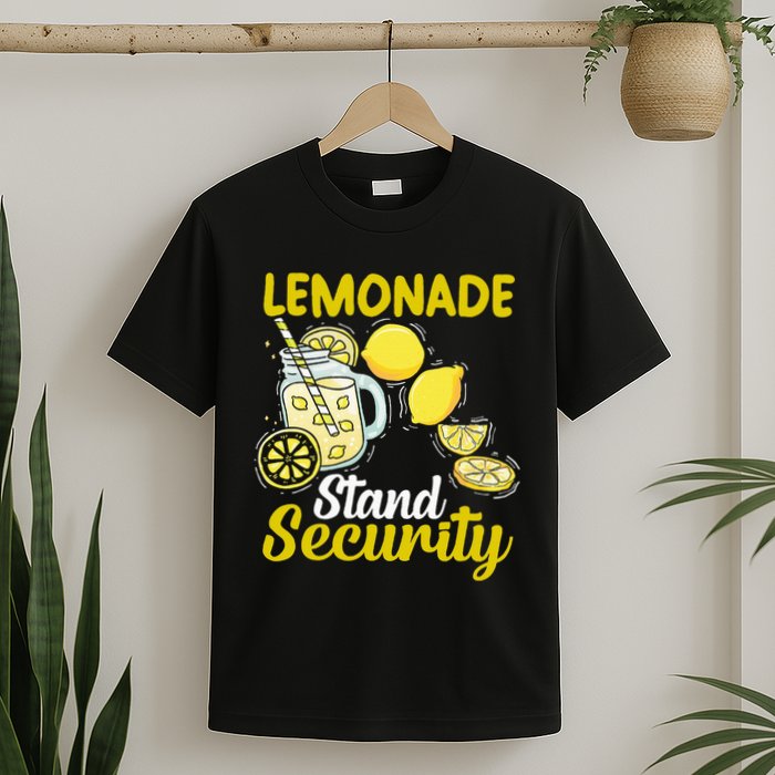 Lemonade Stand Security Fun Lemon Juice And Fruit Business T-Shirt