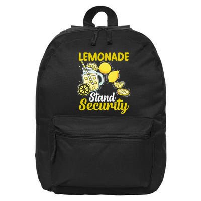Lemonade Stand Security Fun Lemon Juice And Fruit Business 16 in Basic Backpack