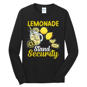 Lemonade Stand Security Fun Lemon Juice And Fruit Business Tall Long Sleeve T-Shirt