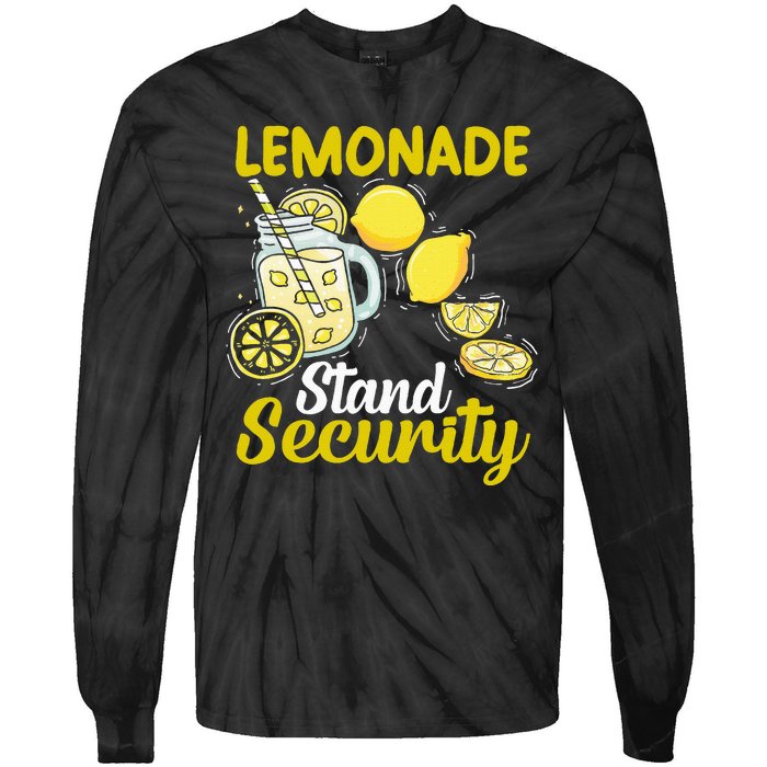 Lemonade Stand Security Fun Lemon Juice And Fruit Business Tie-Dye Long Sleeve Shirt