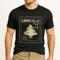 Lebanese Stamp Support Lebanon Beirut Map Palestine Cooling Performance Crew T-Shirt