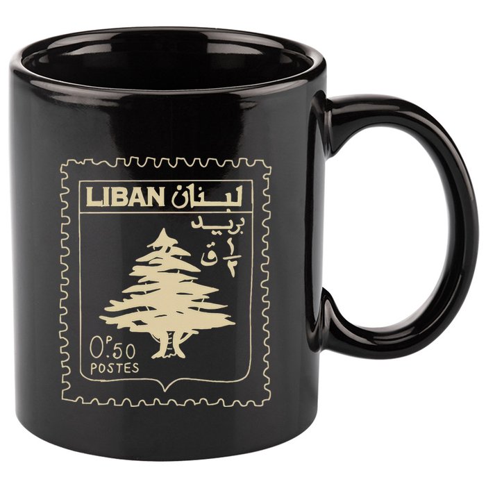 Lebanese Stamp Support Lebanon Beirut Map Palestine 11oz C Handle Ceramic Mug