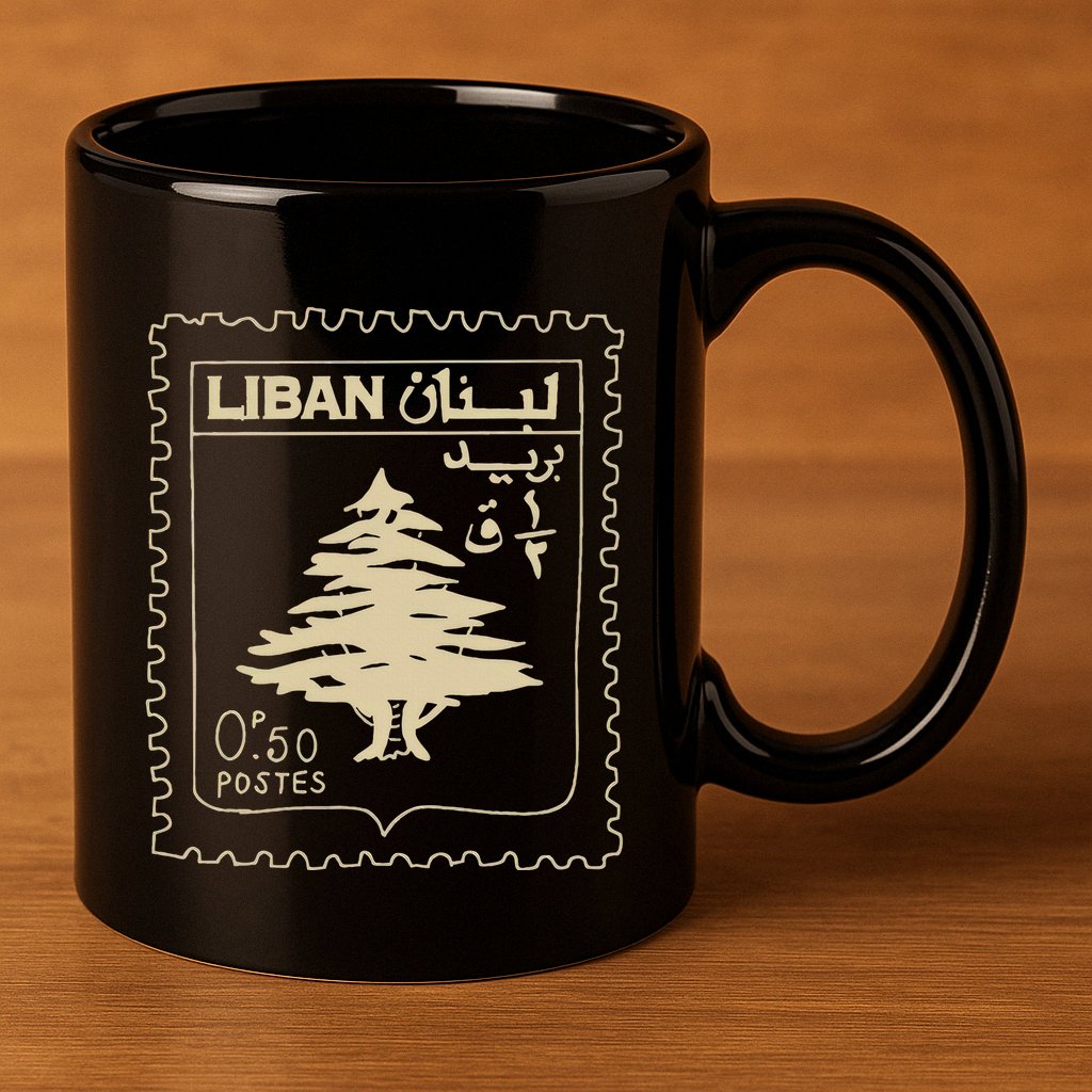 Lebanese Stamp Support Lebanon Beirut Map Palestine 11oz C Handle Ceramic Mug