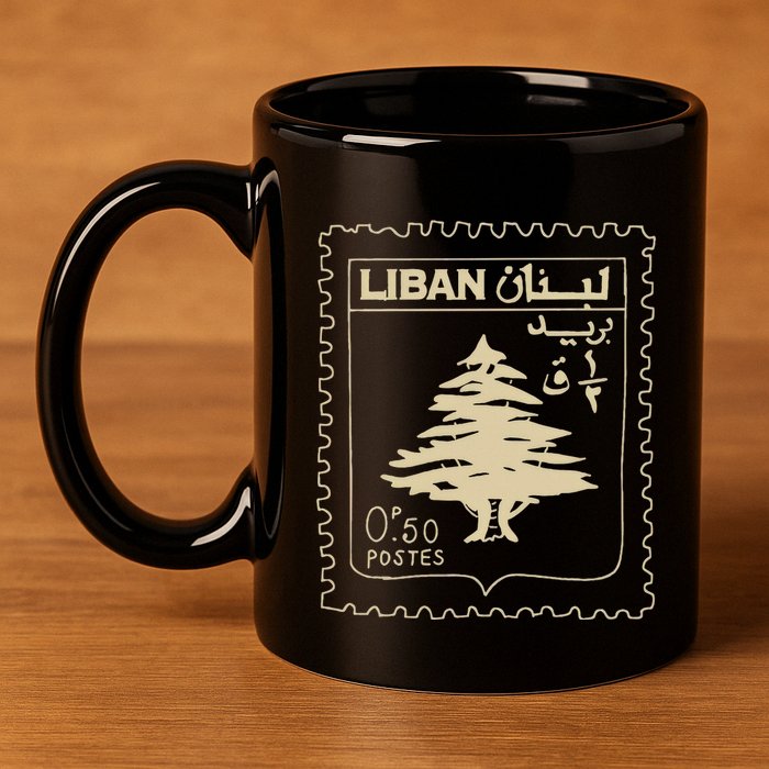 Lebanese Stamp Support Lebanon Beirut Map Palestine 11oz C Handle Ceramic Mug
