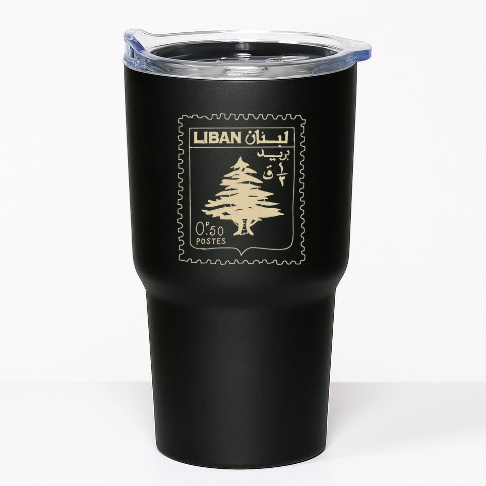 Lebanese Stamp Support Lebanon Beirut Map Palestine Tumbler