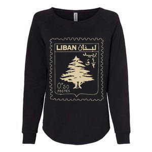 Lebanese Stamp Support Lebanon Beirut Map Palestine Womens California Wash Sweatshirt