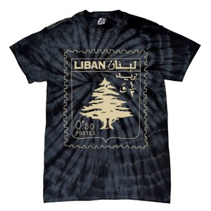 Lebanese Stamp Support Lebanon Beirut Map Palestine Tie-Dye T-Shirt