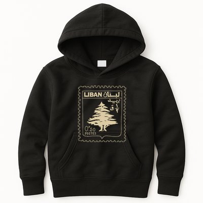 Lebanese Stamp Support Lebanon Beirut Map Palestine Kids Hoodie