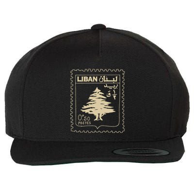 Lebanese Stamp Support Lebanon Beirut Map Palestine Wool Snapback Cap
