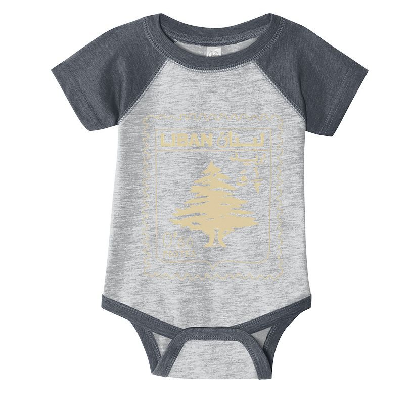Lebanese Stamp Support Lebanon Beirut Map Palestine Infant Baby Jersey Bodysuit