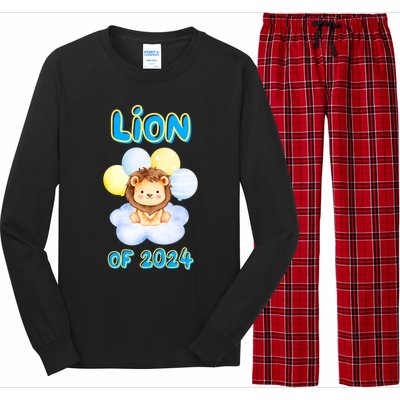 Lion Senior Student Class Of 2024 Happy Last Day Of School Gift Long Sleeve Pajama Set