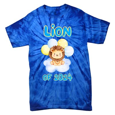 Lion Senior Student Class Of 2024 Happy Last Day Of School Gift Tie-Dye T-Shirt