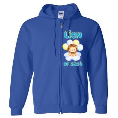 Lion Senior Student Class Of 2024 Happy Last Day Of School Gift Full Zip Hoodie