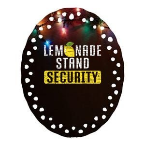 Lemonade Stand Security Ceramic Oval Ornament