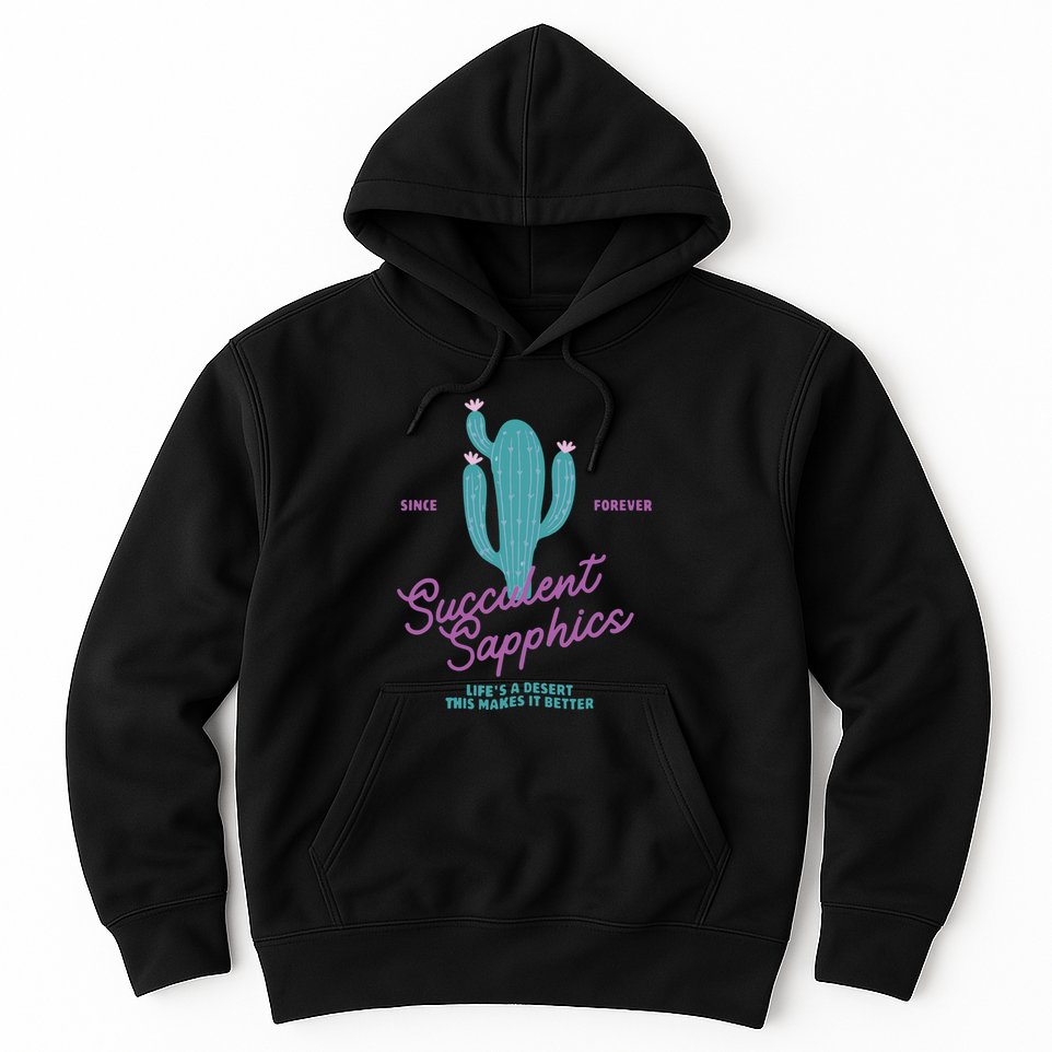 Lesbian Succulent Sapphics Plant Lesbian Hoodie
