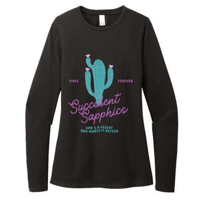 Lesbian Succulent Sapphics Plant Lesbian Womens CVC Long Sleeve Shirt