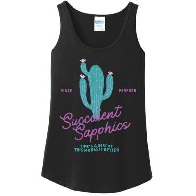 Lesbian Succulent Sapphics Plant Lesbian Ladies Essential Tank