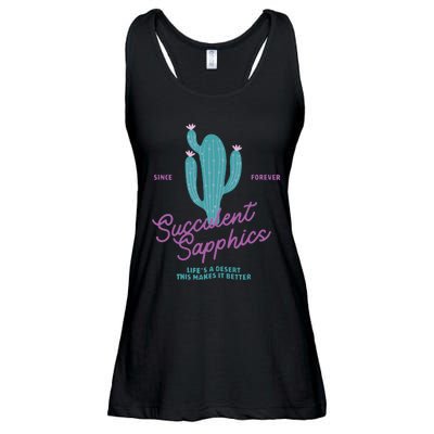 Lesbian Succulent Sapphics Plant Lesbian Ladies Essential Flowy Tank