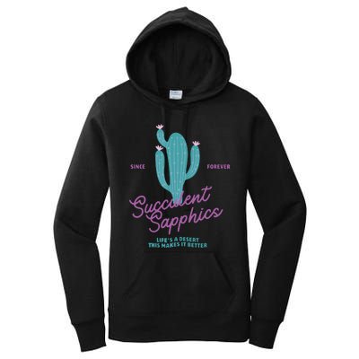 Lesbian Succulent Sapphics Plant Lesbian Women's Pullover Hoodie