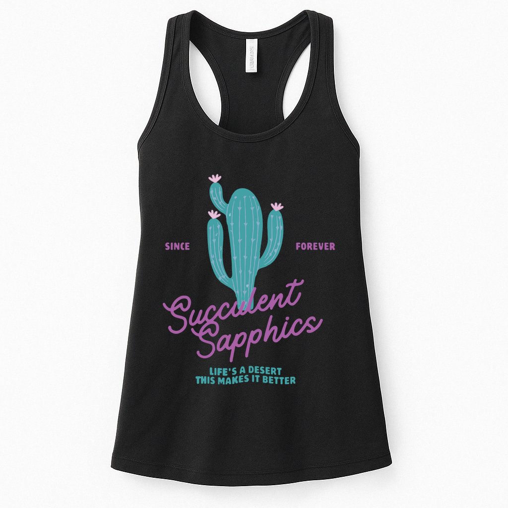 Lesbian Succulent Sapphics Plant Lesbian Womens Tank Top