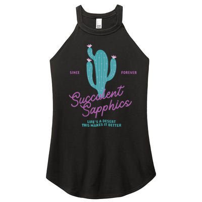 Lesbian Succulent Sapphics Plant Lesbian Women’s Perfect Tri Rocker Tank