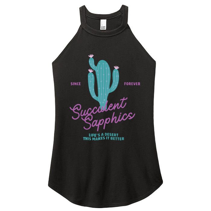 Lesbian Succulent Sapphics Plant Lesbian Women’s Perfect Tri Rocker Tank