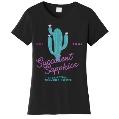 Lesbian Succulent Sapphics Plant Lesbian Women's T-Shirt