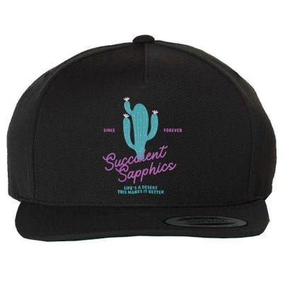 Lesbian Succulent Sapphics Plant Lesbian Wool Snapback Cap