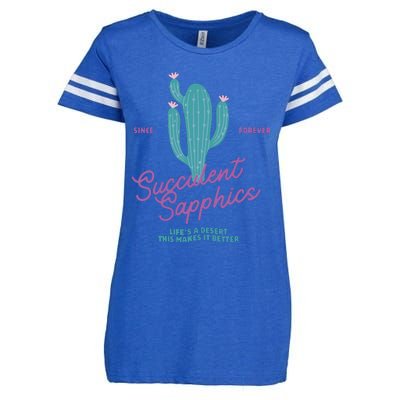 Lesbian Succulent Sapphics Plant Lesbian Enza Ladies Jersey Football T-Shirt