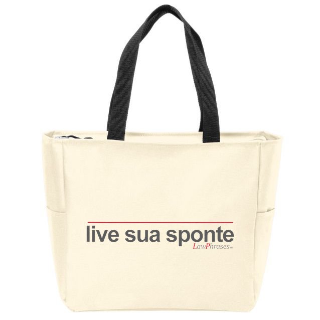 Live Sua Sponte By Lawphrases Zip Tote Bag