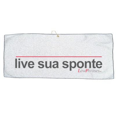 Live Sua Sponte By Lawphrases Large Microfiber Waffle Golf Towel