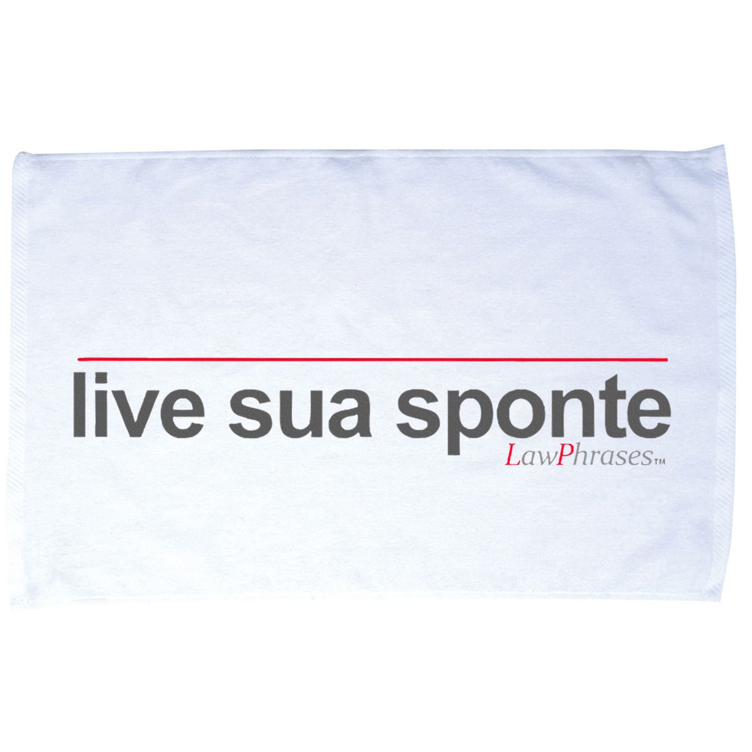 Live Sua Sponte By Lawphrases Microfiber Hand Towel