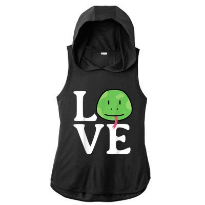 LOVE Snakes | Snake Lover | Cool Snake Ladies PosiCharge Tri-Blend Wicking Draft Hoodie Tank