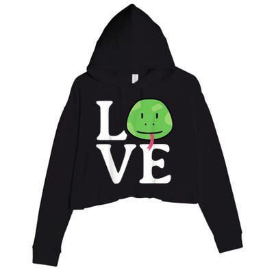 LOVE Snakes | Snake Lover | Cool Snake Crop Fleece Hoodie