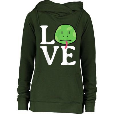 LOVE Snakes | Snake Lover | Cool Snake Womens Funnel Neck Pullover Hood