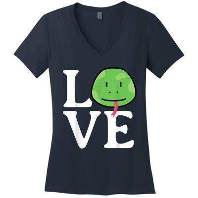 LOVE Snakes | Snake Lover | Cool Snake Women's V-Neck T-Shirt