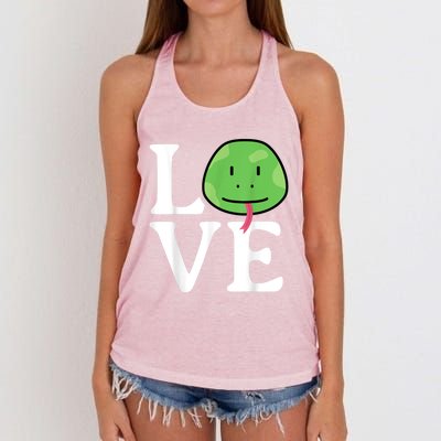 LOVE Snakes | Snake Lover | Cool Snake Women's Knotted Racerback Tank