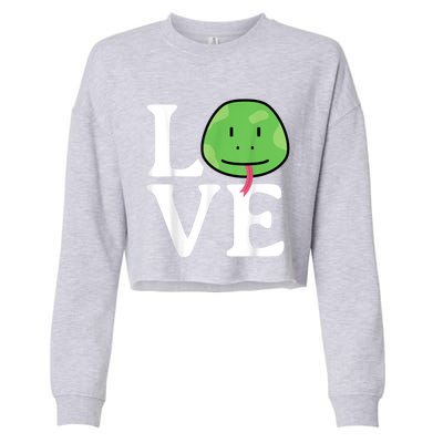 LOVE Snakes | Snake Lover | Cool Snake Cropped Pullover Crew