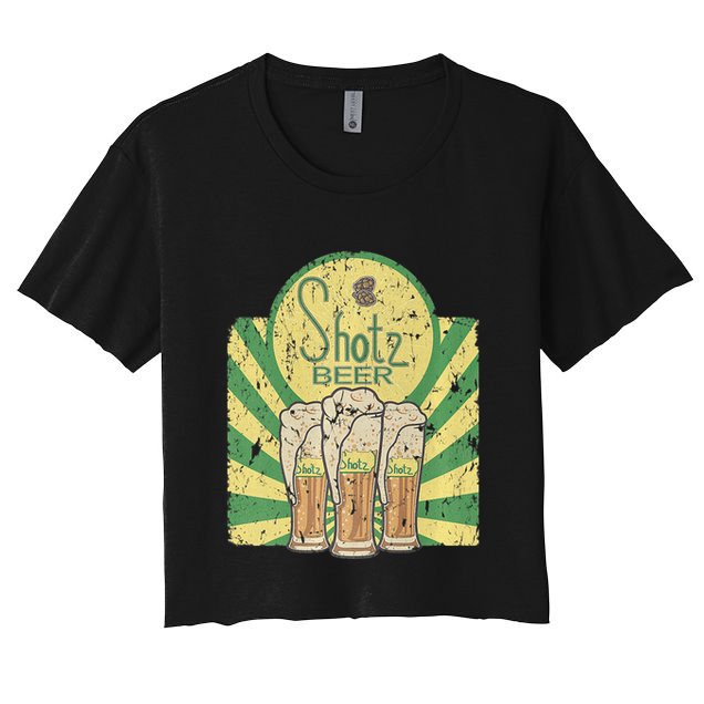 Laverne & Shirley Shotz Beer Funny Classic TV Crop Top