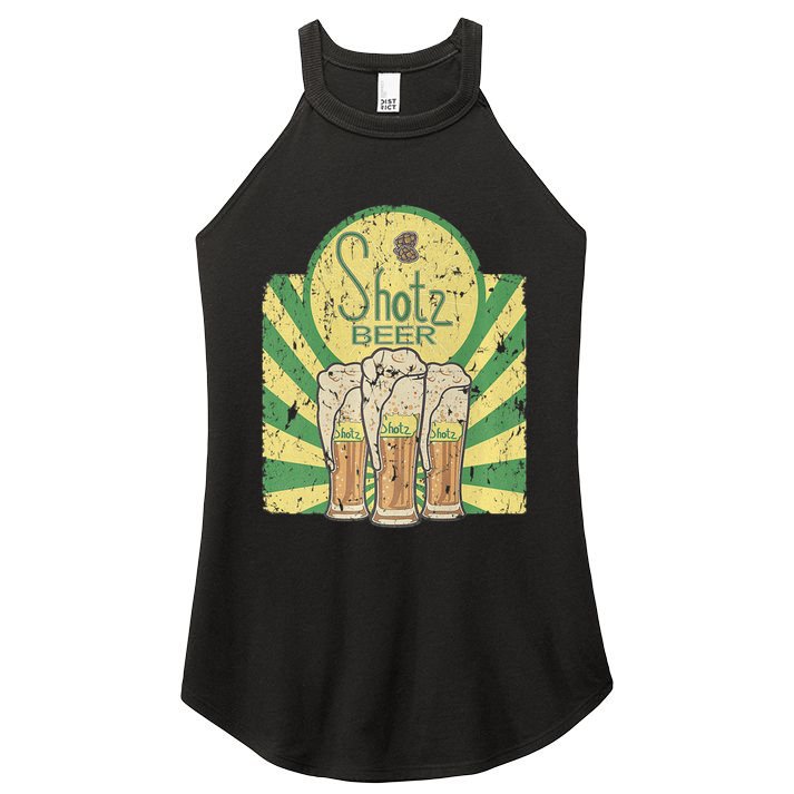 Laverne & Shirley Shotz Beer Funny Classic TV Women's Perfect Tri Rocker Tank