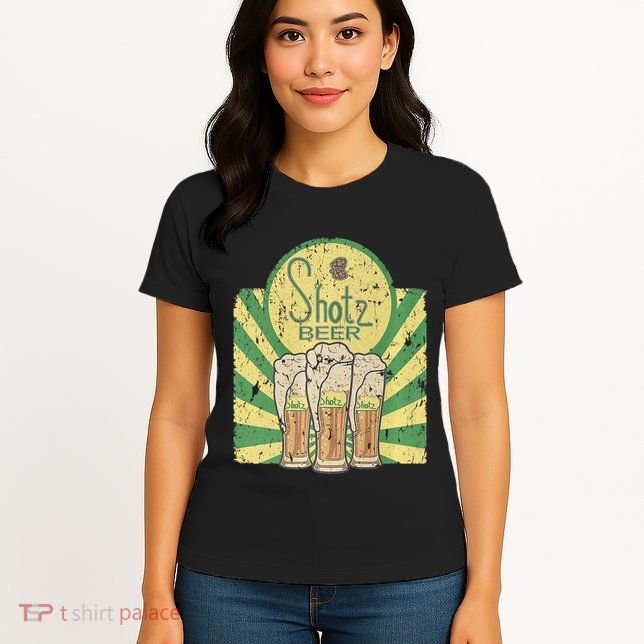 Laverne & Shirley Shotz Beer Funny Classic TV Womens T-Shirt