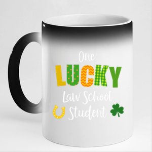 Law School Student St Patrick's Day Irish Shamrock Lawyer Meaningful Gift 11oz Black Color Changing Mug